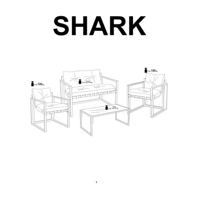 Комплект садовой мебели Halmar SHARK Капучино - 17 Комплект садовой мебели Halmar SHARK Капучино V-CH-SHARK-ZESTAW фото - 17