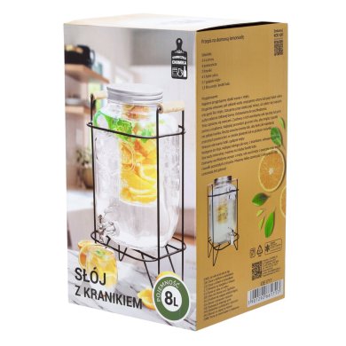 Диспенсер для напитков Chomik 8 л Прозрачный IDE1717 фото - 4