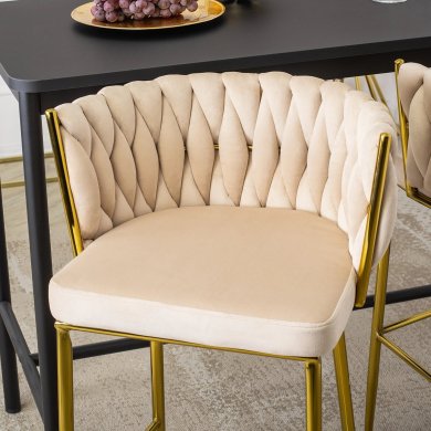 Барный стул Mebel Elit FLORES 2 Кремовый - 8 Барный стул Mebel Elit FLORES 2 Кремовый ME.FLORES2/KR/ZL/V/H фото - 8