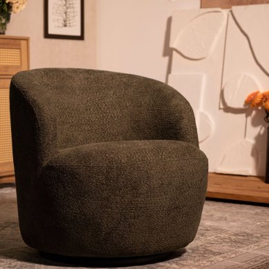 Кресло мягкое поворотное Homla SVINGEN Оливковый 221251 фото - 7