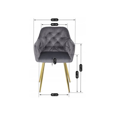 Обеденный стул Mebel Elit RAYA Серый - 9 Обеденный стул Mebel Elit RAYA Серый ME.RAYA/P/ZL/V/K фото - 9