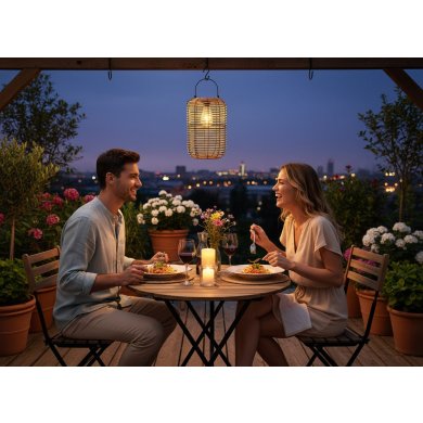 Декоративний світильник на сонячній батареї Garden Line LAP8921 Бежевий LAP8921 фото - 4