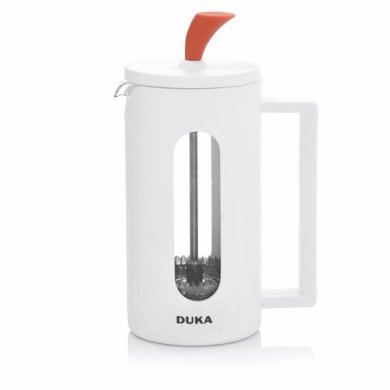 Заварник с прессом Duka French Press KNOBB 800 мл | Белый / Оранжевый 2220745