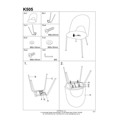 Обеденный стул Halmar K505 Принт V-CH-K/505-KR фото - 20