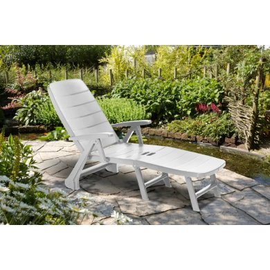 Шезлонг Keter ROMA Білий - 2 Шезлонг Keter ROMA Білий 218715 фото - 2