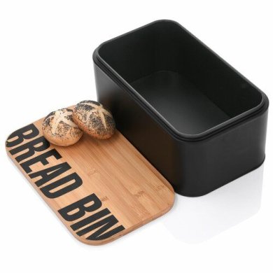 Хлебница Duka Loft 30.5x18x13 см | Черный / Дерево 2220063 фото - 3