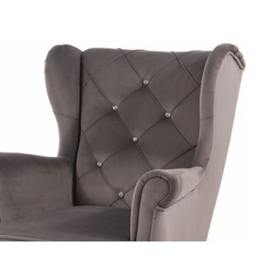 Дитяче крісло Signal Lili Velvet | Сірий / Сріблястий (Bluvel 14) LILIVSZS-P фото - 2