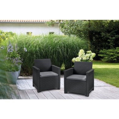 Комплект садовых кресел Keter ELODIE Антрацит 255769 фото - 4