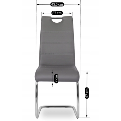 Обідній стілець Mebel Elit EDER Сірий ME.EDER/P/CH/E/K фото - 3