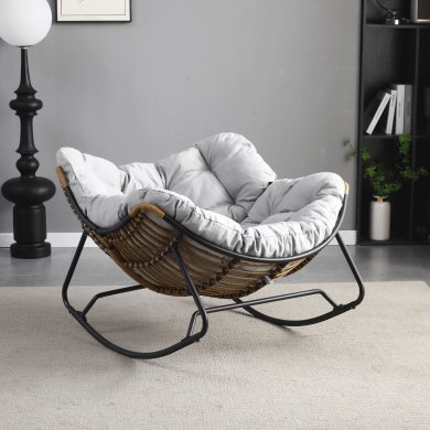 Кресло-качалка мягкое Mebel Elit ELTON Серый ME.ELTON/P/T/FW фото - 5