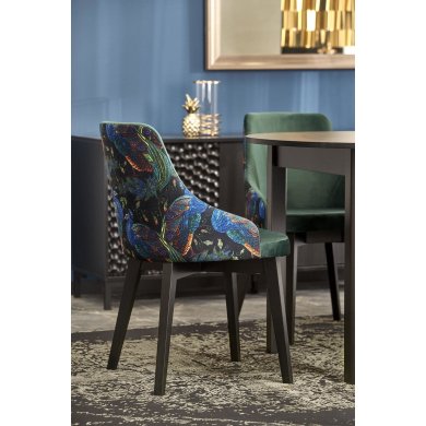 Обідній стілець Halmar ENDO Welur Темно-зелений V-PL-ENDO-CZARNY-C.ZIELONY фото - 11