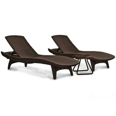 Комплект складных шезлонгов Keter PACIFIC SET Коричневый 231463