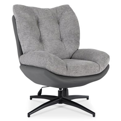 Крісло м'яке поворотне з підставкою Mebel Elit FREMONT 2 Сірий ME.FREMONT/P/T/P/E/CZ/FW фото - 2