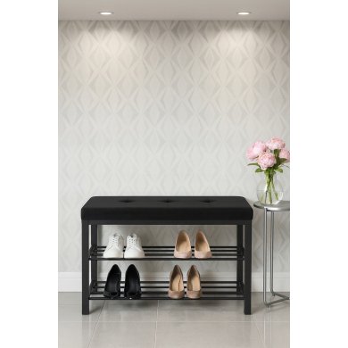 Скамейка для обуви Kontrast LOFT Welur Черный 6.01.83345 фото - 9