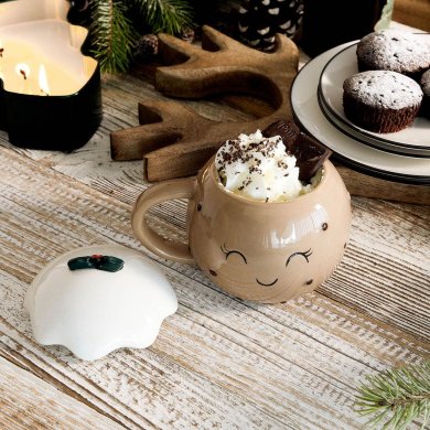 Кружка з кришкою Homla PIMKO 400 мл Коричневий 218973 фото - 7