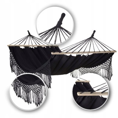 Гамак Kontrast MILOS 3 200х150 см Чорний 5.02.212139 фото - 2