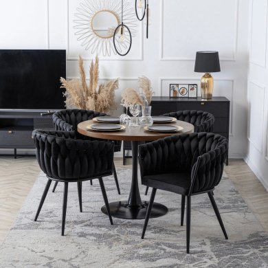 Обеденный стул Mebel Elit ELENA Welur Черный ME.ELENA/CZ/V/K фото - 5