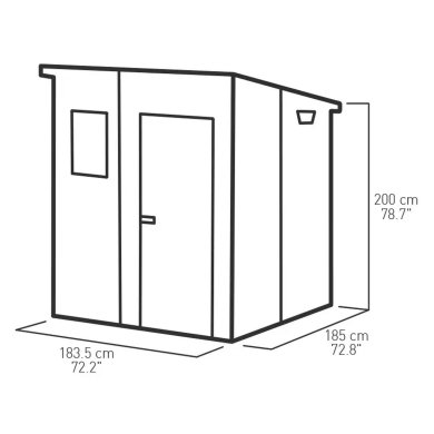 Садовий будиночок Keter MANOR PENT 184х185х200 см Бежевий 255142 фото - 8