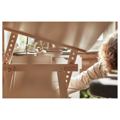 IKEA Ніжка для столу регульована MITTBACK 70-93 см Береза (ИКЕА РУЧКА) 30459997 фото - 9