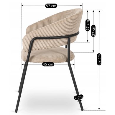 Обеденный стул Mebel Elit TINKA Velvet Бежевый ME.TINKA/BZ/SZTR/K фото - 11