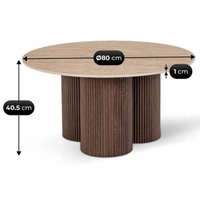 Журнальный стол Mebel Elit CARTAGENA Ceramic Травертин ME.CARTAGENA/TRAW/O/L фото - 7