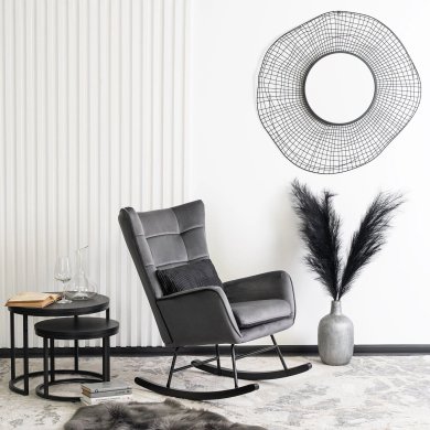 Кресло-качалка мягкое Mebel Elit JACKSON Welur Серый - 11 Кресло-качалка мягкое Mebel Elit JACKSON Welur Серый ME.JACKSON/P/V/FW фото - 11