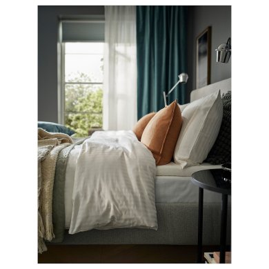 IKEA Шторы SANELA 140х300 см 2 шт Темно-бирюзовый (ИКЕА САНЕЛА) 90589887 фото - 20