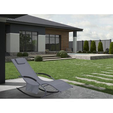 Шезлонг-качалка Garden Line LEZ1601 Темно-серый - 3 Шезлонг-качалка Garden Line LEZ1601 Темно-серый LEZ1601 фото - 3