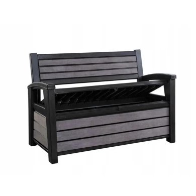 Садовая скамья с ящиком Keter HUDSON STORAGE Антрацит - 2 Садовая скамья с ящиком Keter HUDSON STORAGE Антрацит 235688-1 фото - 2