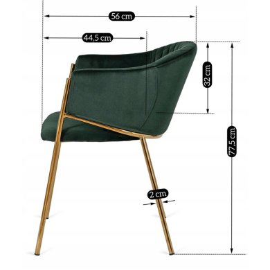 Обідній стілець Mebel Elit INNES Welur Зелений ME.INNES/Z/ZL/V/K фото - 10