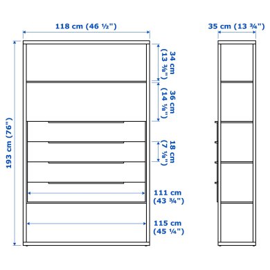 IKEA Стеллаж FJALKINGE (ИКЕА FJÄLKINGE) 99932540 фото - 2