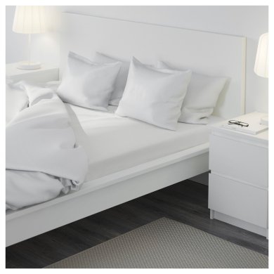 IKEA Простынь на резинке FARGMARA 160x200 см Белый (ИКЕА ФЭРГМОРА) 90347676 фото - 8