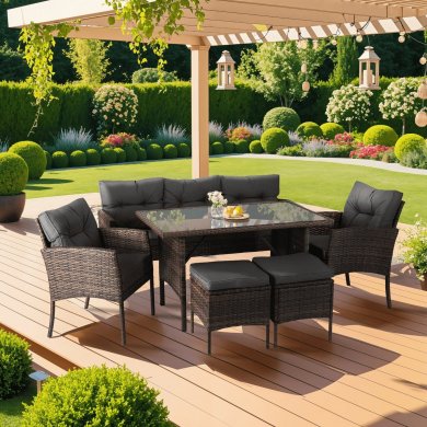 Комплект садовой мебели Mebel Elit ATLANTA Коричневый ME.ATLANTA/BR/RT/OGR/ZES фото - 10