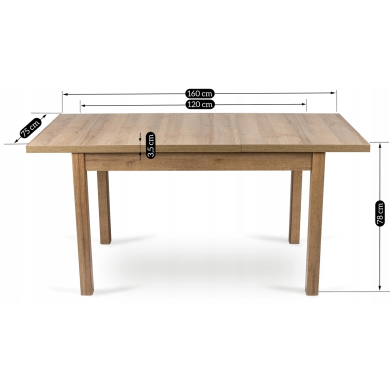 Розкладний обідній стіл Mebel Elit SKUBI Дуб рив'єра - 9 Розкладний обідній стіл Mebel Elit SKUBI Дуб рив'єра B.SKUBI/DR/S фото - 9