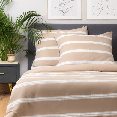 Комплект постельного белья Homla GLAND 160x200 см Бежевый 209998 фото - 4