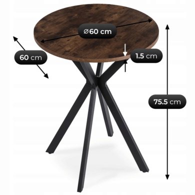 Обеденный стол Mebel Elit LAUREN 60 см Дуб рустик ME.LAUREN/RU/CZ/S60 фото - 7