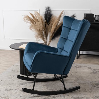 Кресло-качалка мягкое Mebel Elit JACKSON Welur Синий - 7 Кресло-качалка мягкое Mebel Elit JACKSON Welur Синий ME.JACKSON/GR/V/FW фото - 7