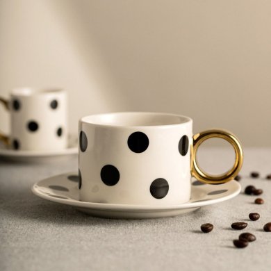 Чашка с блюдцем Homla LUNYA 200 мл Принт 241509 фото - 6