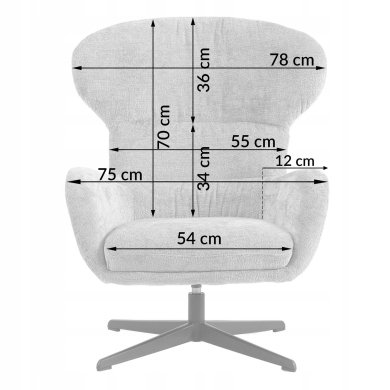 Кресло мягкое поворотное Kontrast LOUIS Темно-серый 5.01.84274 фото - 8