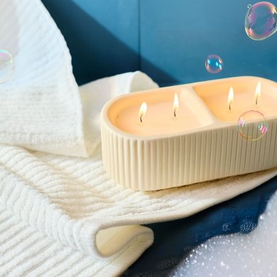 Ароматическая свеча Homla COZY Vanilla Honey 210 г Экрю 234188 фото - 5