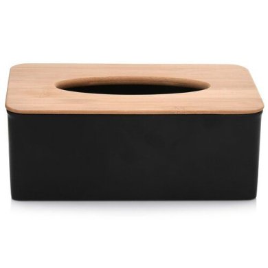 Коробка для серветок Duka Modern Scandi | Чорний/Дерево 2221151 фото - 3