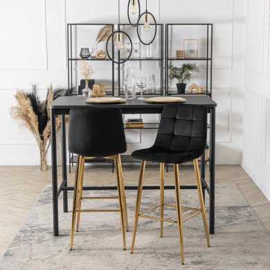 Барный стул Mebel Elit ARIEL Welur Черный - 6 Барный стул Mebel Elit ARIEL Welur Черный ME.ARIEL/CZ/ZL/V/H фото - 6