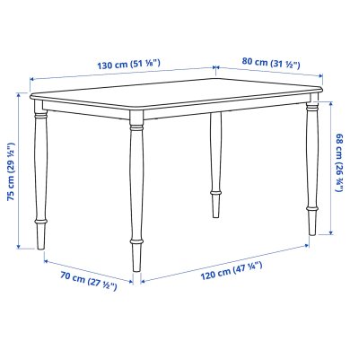 Обеденный стол DANDERYD Черный - 2 IKEA Обеденный стол DANDERYD Черный (ИКЕА ДАНДЕРИД) 20568727 фото - 2