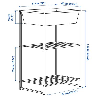 IKEA Стеллаж JOSTEIN Белый (ИКЕА ЖОСТЕЙН) 89437178 фото - 2