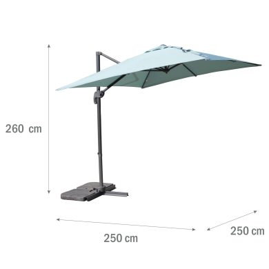 Садовый зонт Meven PLATINUM 250х250 см Морской - 11 Садовый зонт Meven PLATINUM 250х250 см Морской MV-UM207M-PLATINUM фото - 11