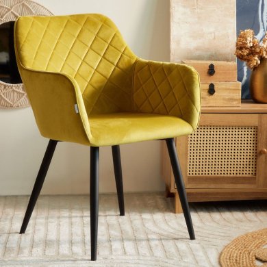 Обеденный стул Homla SHELTON Welur Горчичный - 6 Обеденный стул Homla SHELTON Welur Горчичный 218106 фото - 6