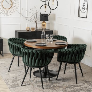 Обеденный стул Mebel Elit ELENA Welur Зеленый ME.ELENA/Z/V/K фото - 6