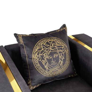 Диван Mebel Elit PALLAZO 2S Welur Черный ME.PALLAZO2S/CZ/ZL/V/SOF фото - 7