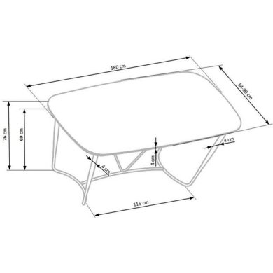 Обеденный стол Halmar MANCHESTER Орех - 16 Обеденный стол Halmar MANCHESTER Орех V-CH-MANCHESTER-ST фото - 16