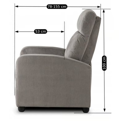 Кресло мягкое раскладное с реклайнером Mebel Elit DANNY Velvet Серый - 15 Кресло мягкое раскладное с реклайнером Mebel Elit DANNY Velvet Серый ME.DANNY/P/SZTR/FW фото - 15